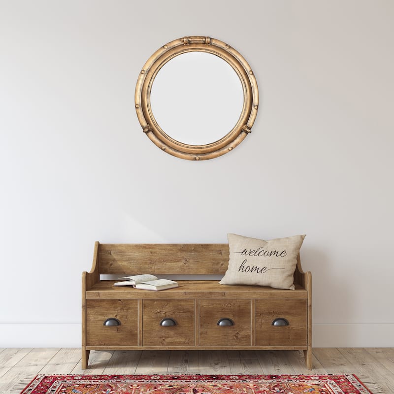 Metal Porthole Wall Mirror