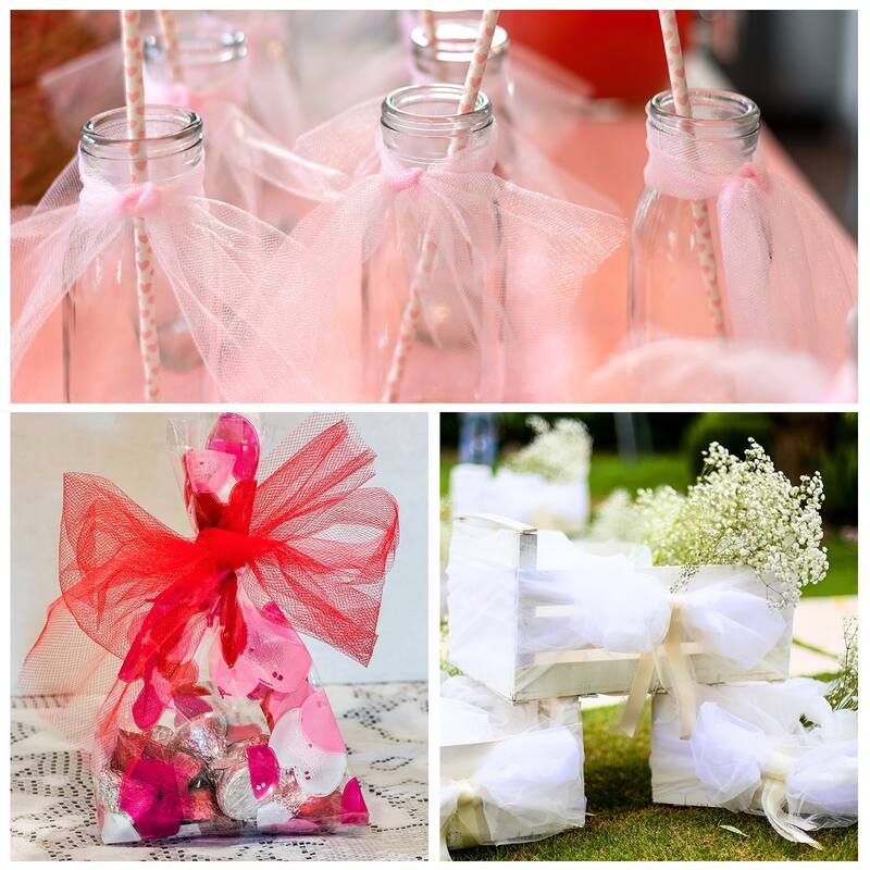 Tulle Rolls Fabric Spools 6" for Decoration Wrapping Wedding DIY Craft