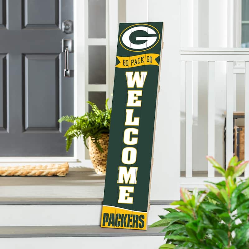 47" Porch Leaner Welcome Wall Sign, Green Bay Packers