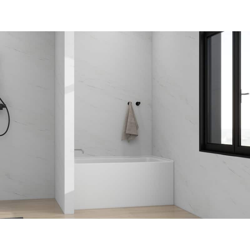 Vanity Art Alcove Soaking Acrylic Bathtub