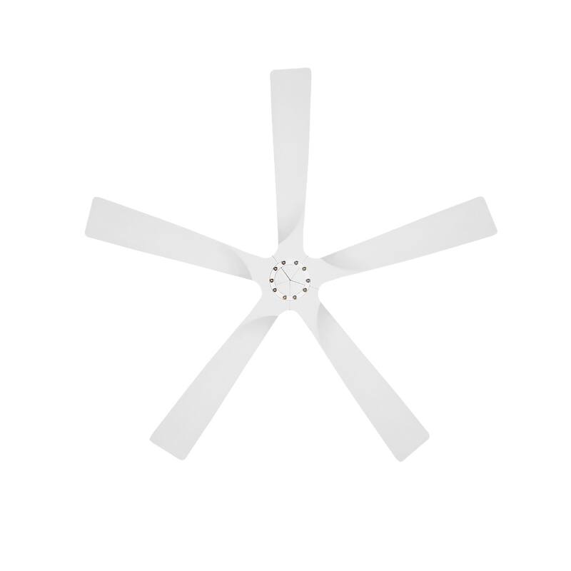 MLiAN 52 In. 5 Solid Wood Blades Indoor Ceiling Fan with Remote - 52 inch