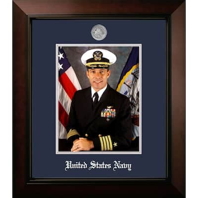 Patriot Frames Navy 8x10 Portrait Legacy Frame with Silver Medallion