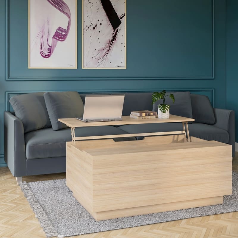 Merk Brown Coffee Table Lift Up