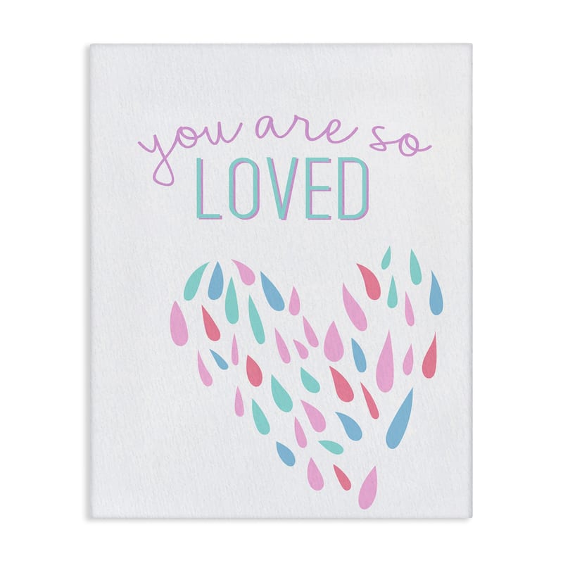 Stupell So Loved Abstract Heart Canvas Wall Art Design By Kim Allen - 16 x 20
