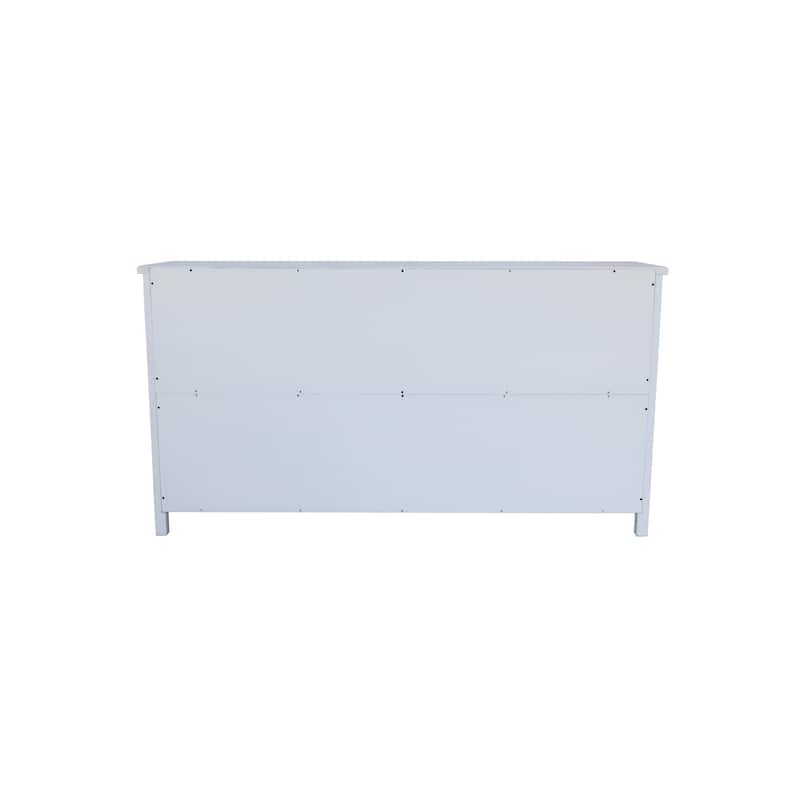 60" Accent Cabinet with 4 Doors, Rustic Wood Sideboard Pantry Cabinet - Versatile Buffet Cabinet with Storage