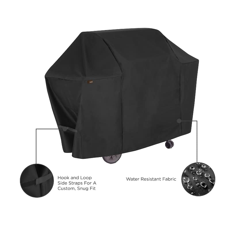 Modern Leisure Chalet Outdoor Patio 2 Burner Bbq Grill Cover, 48" W x 23 D" x 44" H, Black