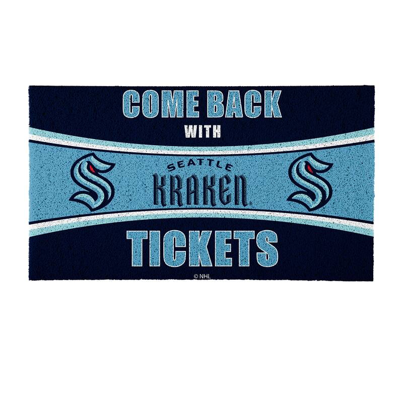 Las Vegas Golden Knights 28 in. x 16 in. PVC "Come Back With Tickets" Trapper Door Mat