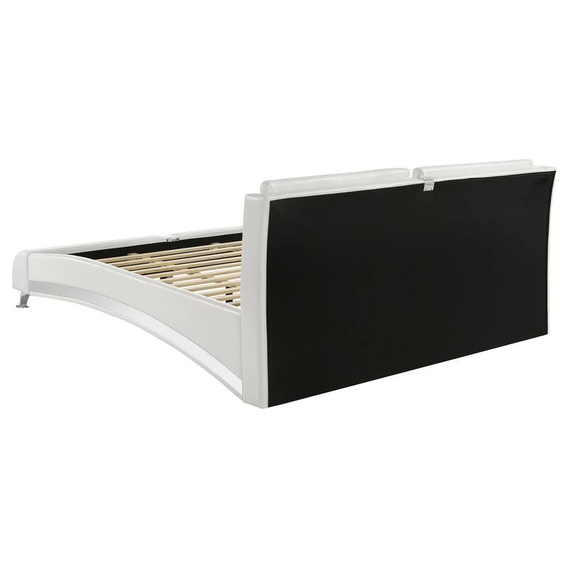 Upholstered Bed Frame, Modern Bedroom Bed with Headboard, Contemporary Design, Easy Assembly