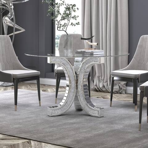 Mirrored Glass Dining Table