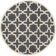 preview thumbnail 112 of 183, SAFAVIEH Handmade Cambridge Trudie Geometric Wool Rug 6' Round - Dark Grey/Ivory - Round