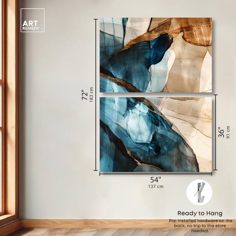 Glitch Aesthetic II Canvas Set of 2 by Art Remedy, Gallery Wrapped