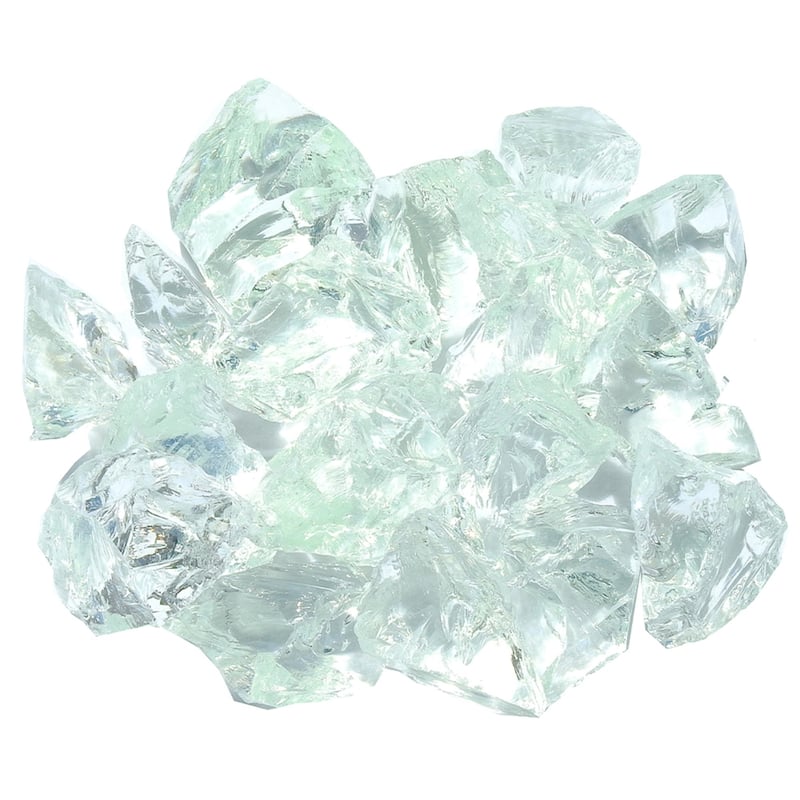 Clear Round Reflective Fire Pit Glass