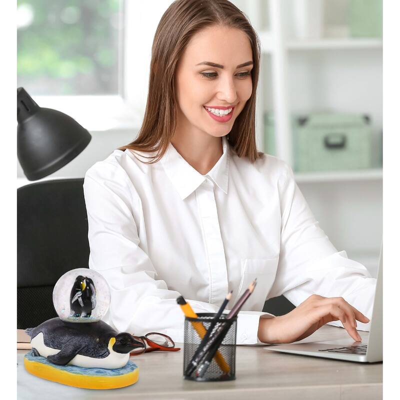 CoTa Global Penguin Snow Globe Figurine with Sparkling Glitter - 45mm - 5.2″Lx2.5″Wx3.5″H