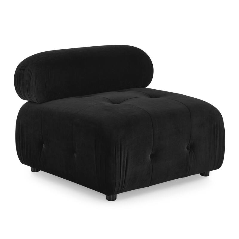 93'' Modular L-Shaped 4-Seater Sectional with Reversible Ottoman, Button Tufted Design, and Cozy Cushions