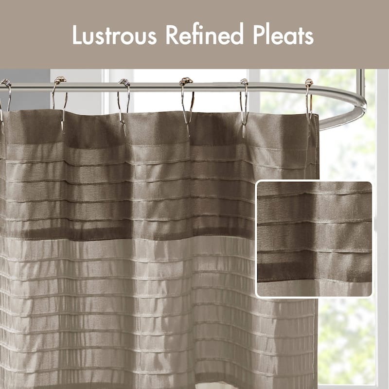 Madison Park Amherst Faux Silk Shower Curtain