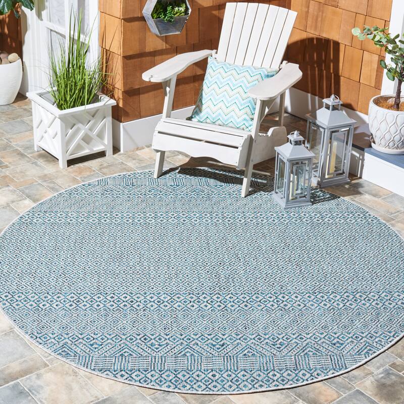 SAFAVIEH Courtyard Terezija Indoor/ Outdoor Waterproof Patio Backyard Rug
