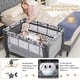 preview thumbnail 16 of 28, Costway Portable Baby Playard Nursery Center Crib with Hanging Toys & - See Details