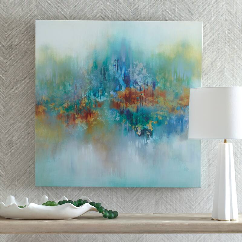 Silver Orchid Multicolor Giclee Canvas Abstract Artwork