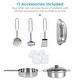 preview thumbnail 4 of 5, Pretend Play Kitchen Wooden Toy Set for Kids with 11 Accessories - Natural