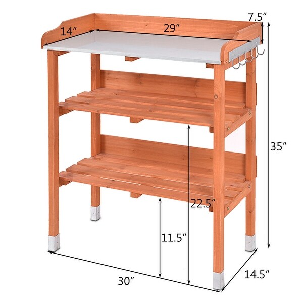 Home Garden Swing Chair Garden Potting Bench Outdoor Planting