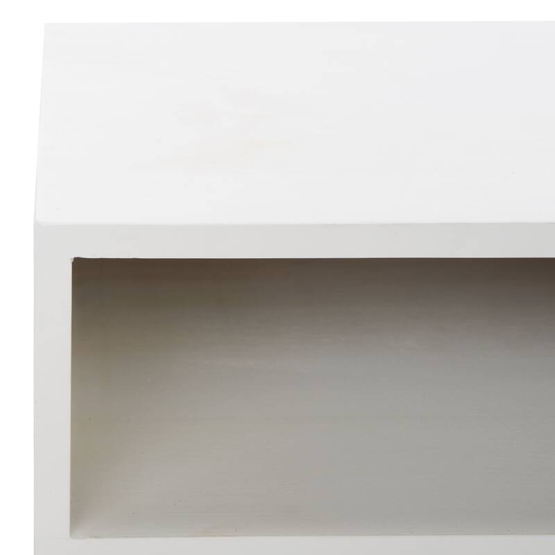 SAFAVIEH Boushra 1-Drawer 1-Shelf Coffee Table - 39 In. W x 21 In. D x 18 In. H - 39Wx21Dx18H - White Wash