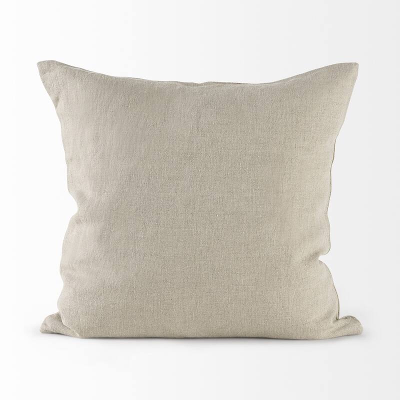 Beige and Gold Striped Pillow Cover