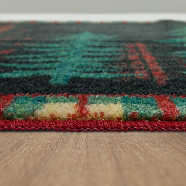 Forest green on sale throw rug