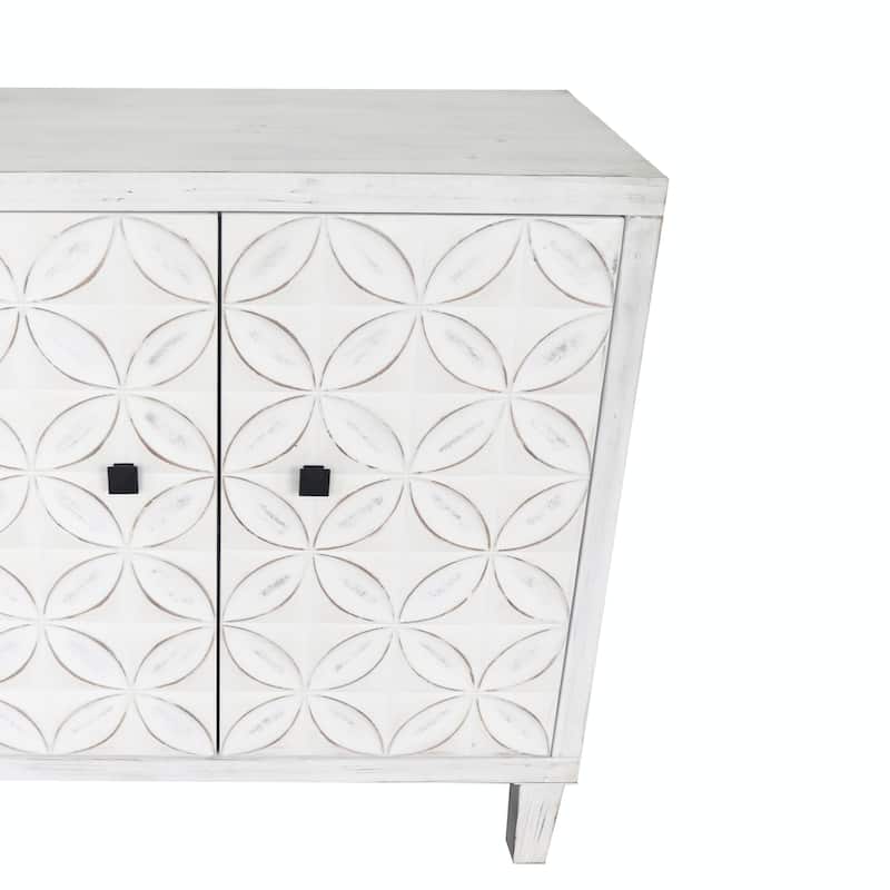 Accent Cabinet 4 Door Wooden Cabinet Sideboard Buffet