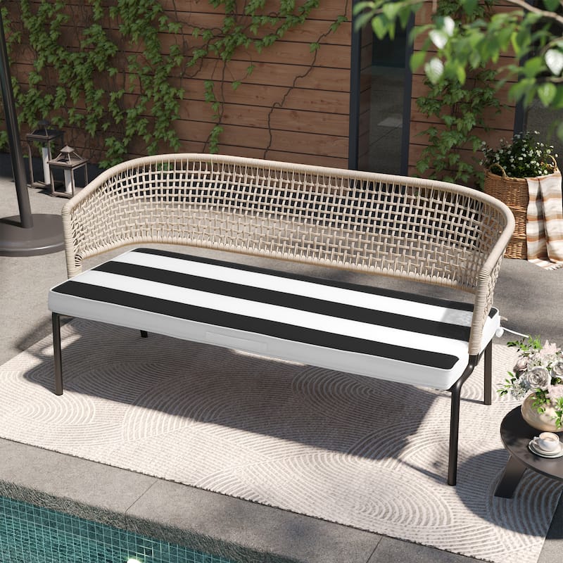 Pellebant Outdoor Settee Bench Cushion for Patio Swing Loveseat - 1PC