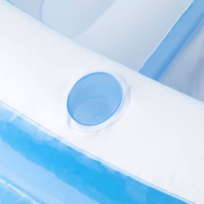 Intex Swim Center Round Inflatable Above Ground Family Lounge Outdoor Pool, Blue - 16.09