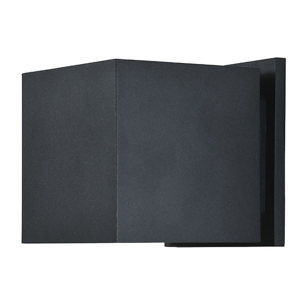 slide 2 of 4, Access Lighting Square - LED Four Inch Outdoor Wall Sconce Black