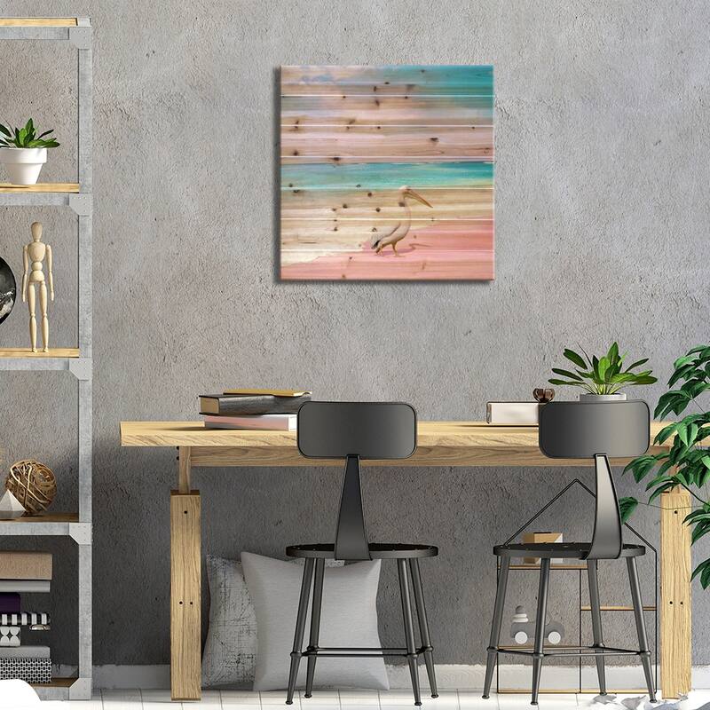 Pelican Bay Print On Wood by Erin Summer - Multi-Color