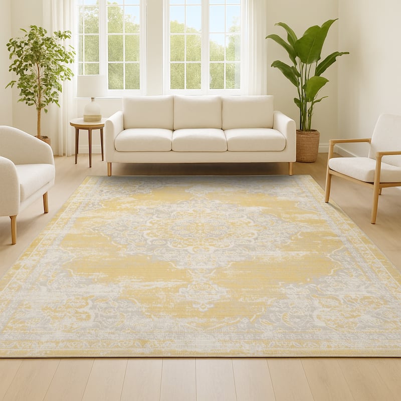 JONATHAN Y Rosalia Ornate Medallion Modern Area Rug
