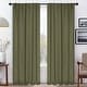 preview thumbnail 108 of 198, Superior Solid Machine Washable Room Darkening Curtains with Back Tabs, Set of 2 42" x 108" - Olive Green