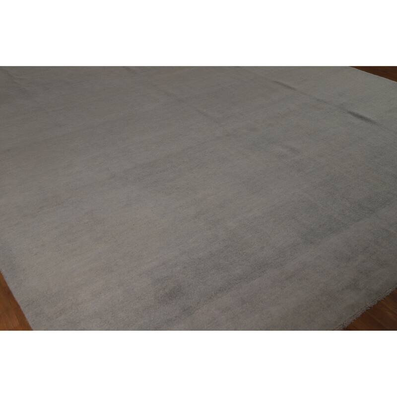 Hand Knotted Oriental 100% Wool Carpet Tribal Tribal Greys & Charcoal Gabbeh Area Rug - 13' 0'' X 9' 11''