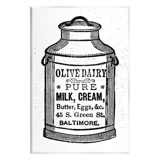 Stupell Olive Dairy Vintage Milk Can Wall Plaque Art, Design by Lil ...