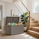 preview thumbnail 5 of 13, 230 Gal. Resin Lockable Patio Outdoor Storage Deck Box for Furniture - 57.9"L x 32.2"W x 33.7"H