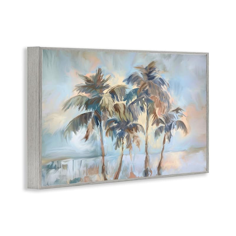 Stupell Cool Palm Trees Sunrise Framed Giclee Art Design By Ramona Murdock