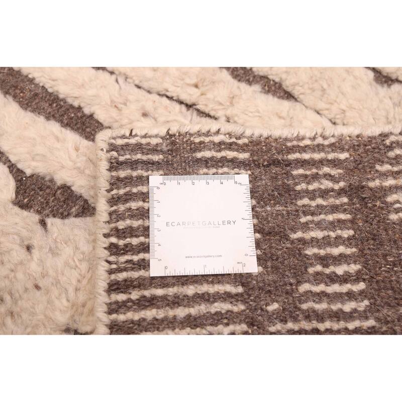ECARPETGALLERY Hand-knotted Tangier Beige Wool Rug - 5'5 x 7'7