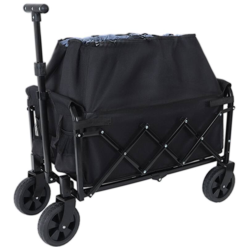Expandable Dual Layer Utility Wagon Cart,Grocery Cart for Gardening