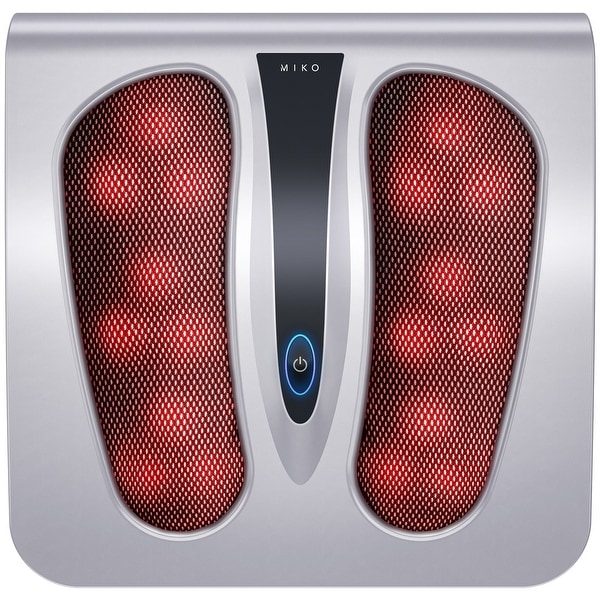 Miko Shiatsu Foot Massager Deep Kneading/Rolling Massage Therapy With Heat Portable (Silver) - silver. Opens flyout.