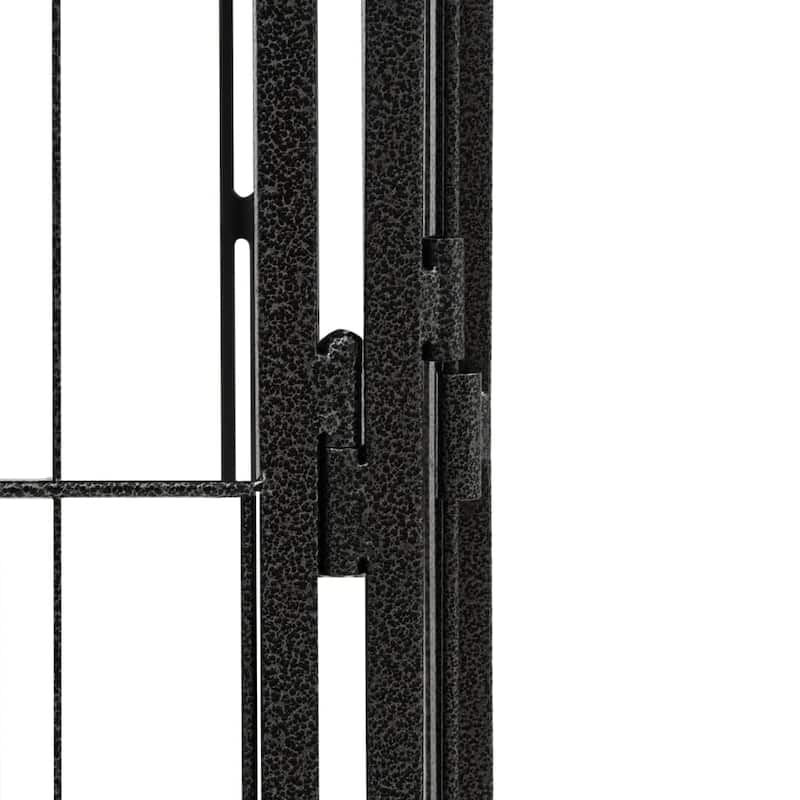 vidaXL Dog Playpen Kennel Dog Cage Puppy Pet Exercise Wire Fence Steel Black