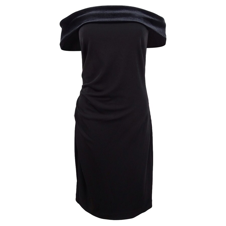 velvet contrast dress