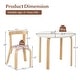preview thumbnail 30 of 28, Gymax 5-Piece Kids Wooden Curved Back Activity Table & Chair Set w/Toy