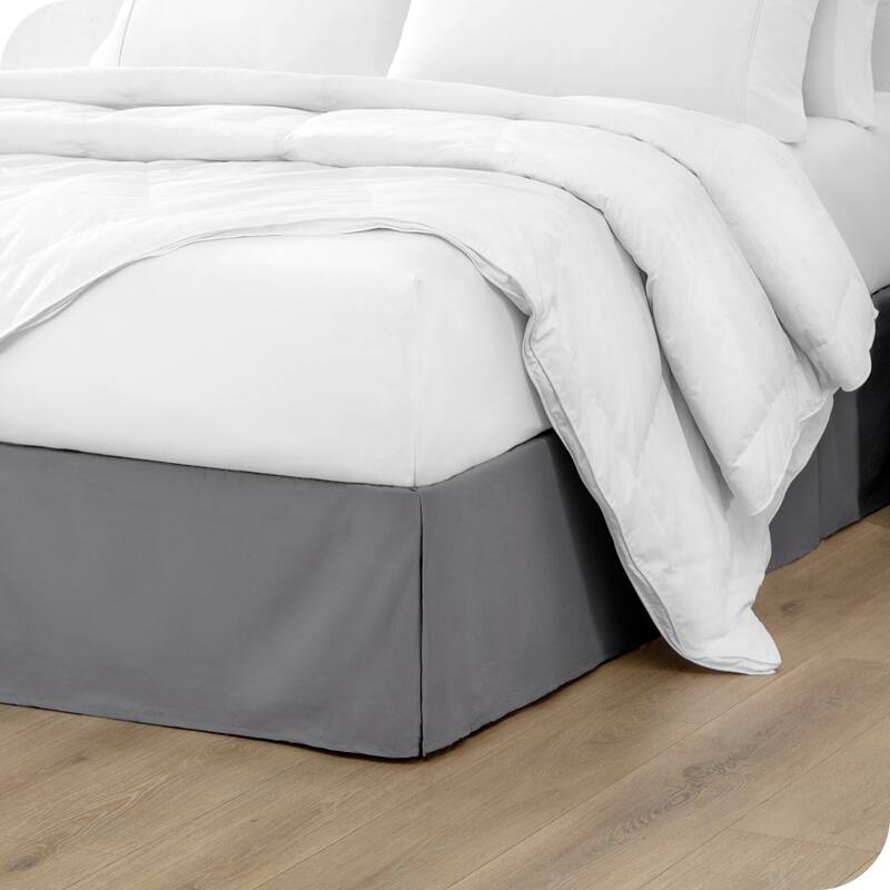 Bare Home Pleated Bed Skirt - 15-Inch Tailored Drop Easy Fit