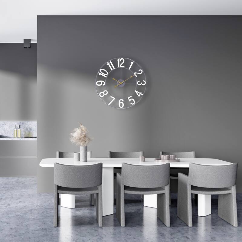 Sorbus Large 16 inch Decorative Round Analog Wall Clock Battery Operated With Numeral Style Design - 16"