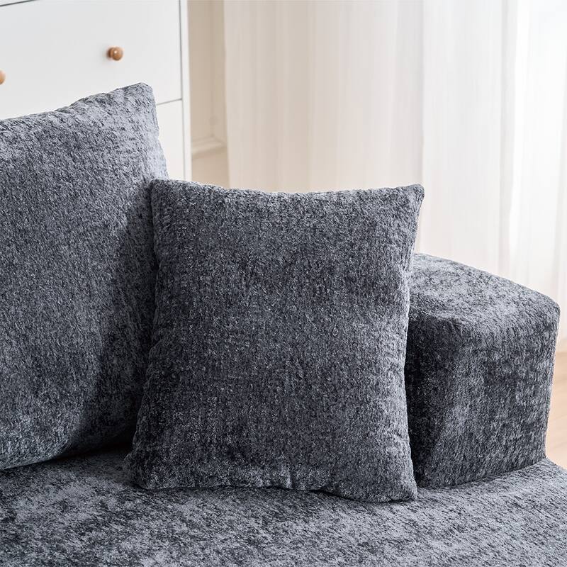Round Accent Chair, 360 Swivel Chenille Barrel Chair, Fluffy Modern Sleeper For Living Room, Bedroom,Reading Room And Lounge