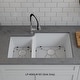preview thumbnail 2 of 6, 32 Inch Lexicon Platinum Quartz Composite Drop-in Undermount Galaxy White - 19" W x 32" L x 9.75" H