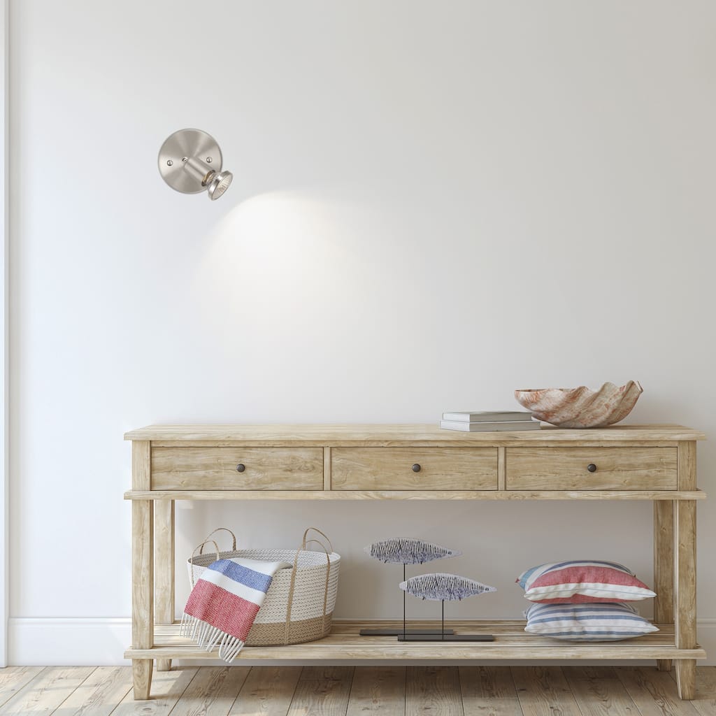 Eglo Buzz Wall Track Light With Matte Nickel Finish