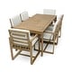 preview thumbnail 10 of 37, 7 Pcs Outdoor Patio Dining Table and Chair Set, All-Weather Patio Furniture Set, Dining Table with Umbrella Hole and 6 Chairs